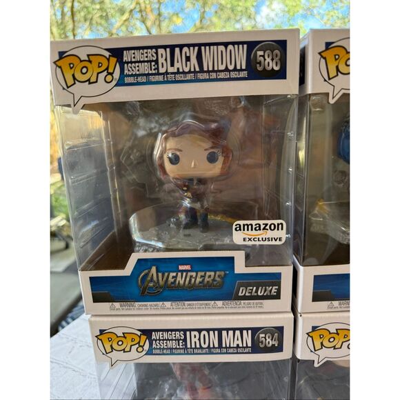 Funko Pop Deluxe Marvel Avengers Assemble Figures Complete Set Of 6 NEW - Picture 2 of 15